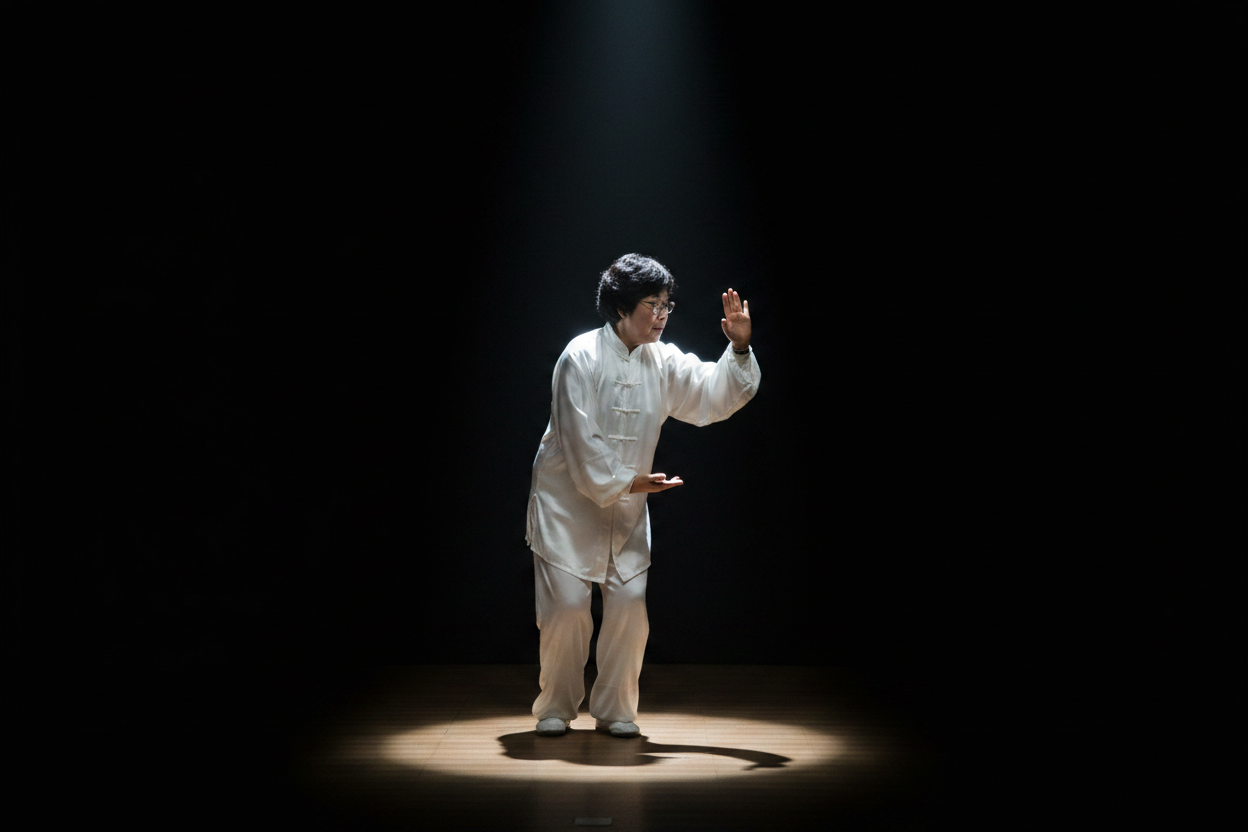 Sun Style Tai Chi - 黑背景追光