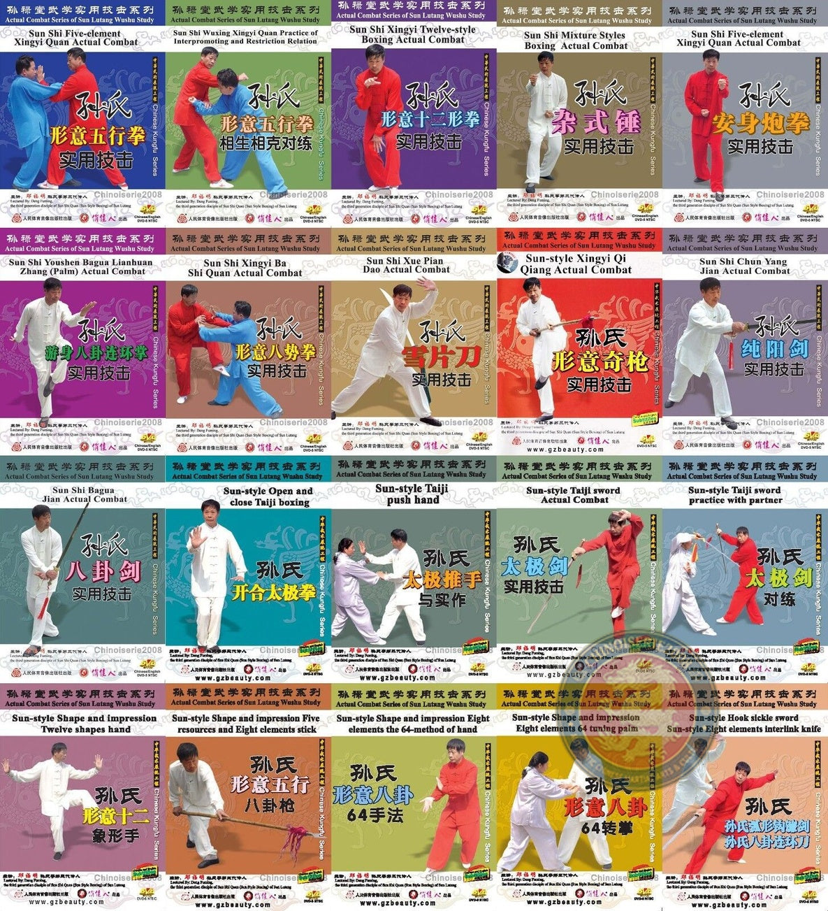Sun Style Xingyi Bagua Taiji by Deng Fuming Complete 22-DVD Master Set
