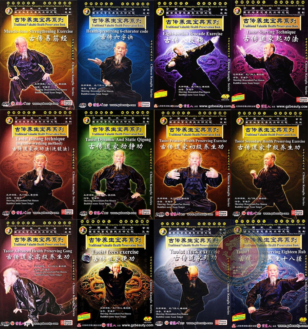 Longmen Taoist Internal Alchemy & Health Qigong by Pan Shaozu Complete 15DVD Set